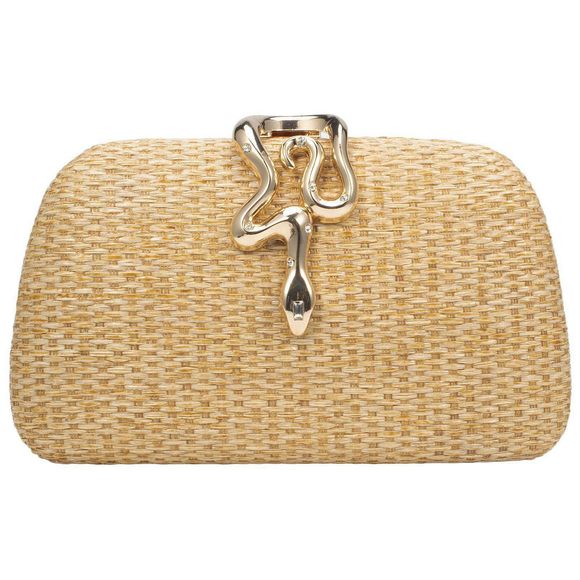 Straw Clutch Purse Desner Evening Handbag Summer Woven Beach >:( - Picture 1 of 6